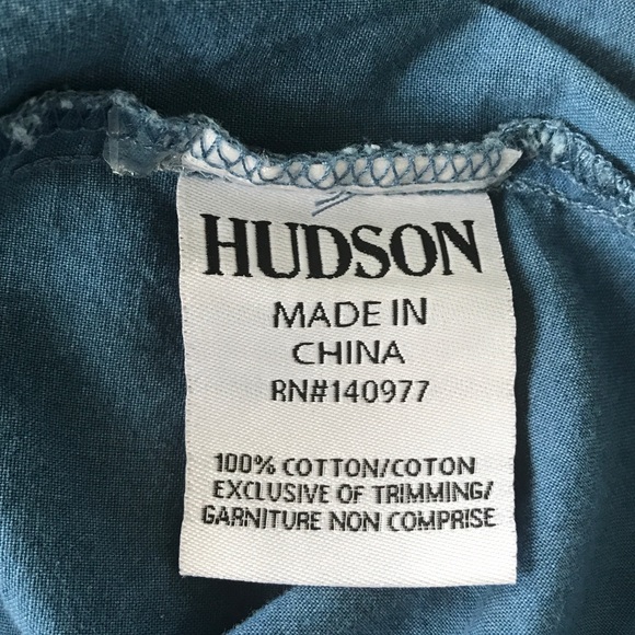Hudson Kids Maya chambray cold shoulder top XL - Picture 7 of 8